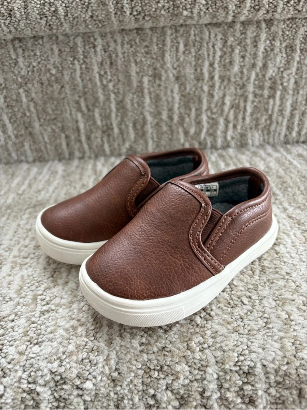 Simple Joys by Carter's Jack brown slip-on sneakers. Toddler size 5.